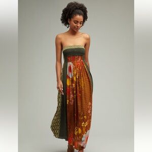 siddhartha bansal smocked maxi dress NWT